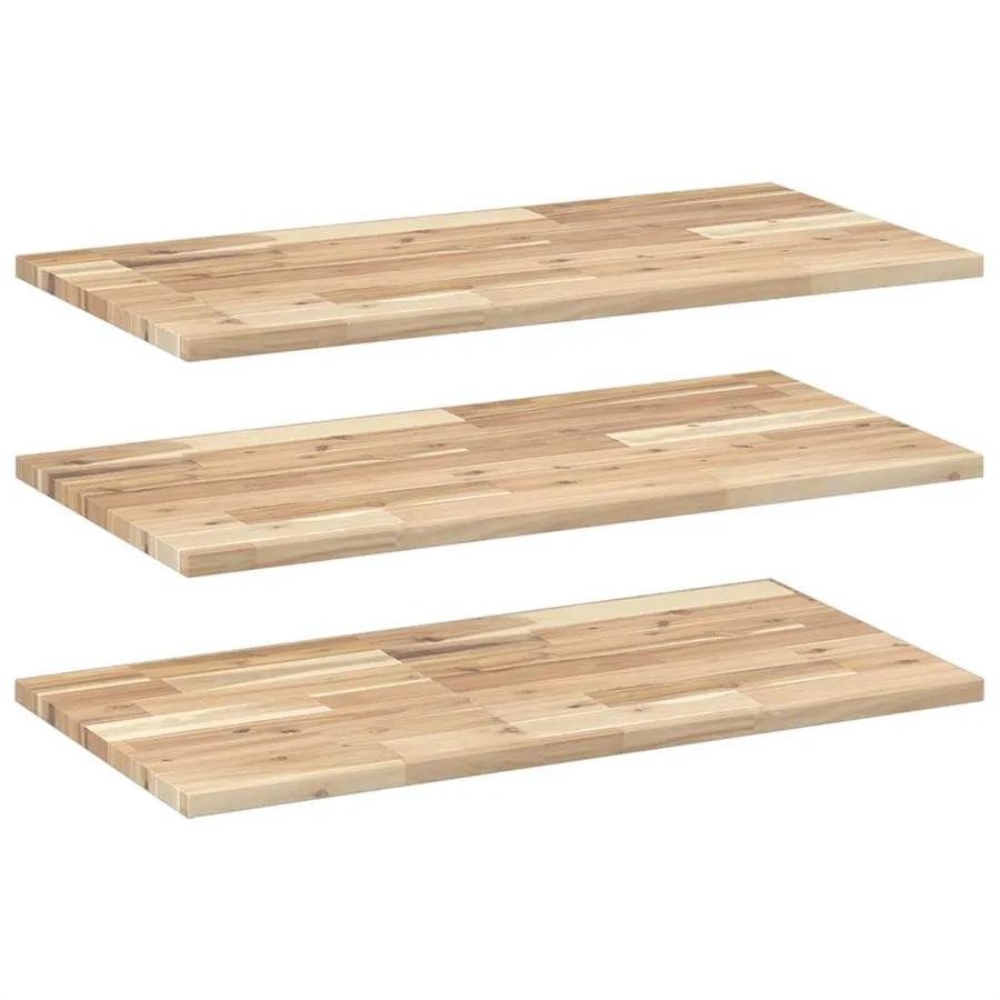 Étagères flottantes 3 pcs 80x40x2 cm acacia massif non traité - 2