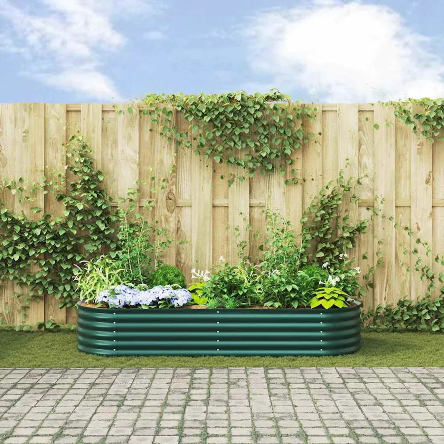 Lit surélevé Vert 240 x 80 x 44 cm Acier - 4