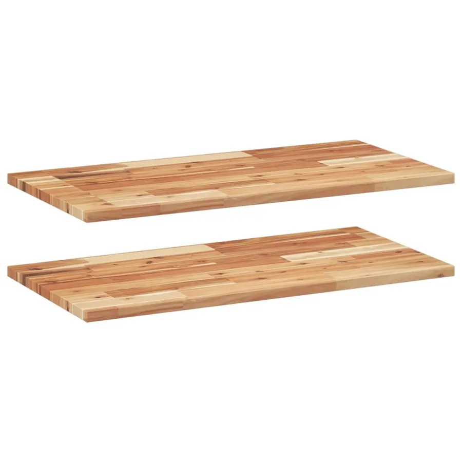 Étagères flottantes 2 pcs 80x40x2 cm acacia massif à l'huile - 2