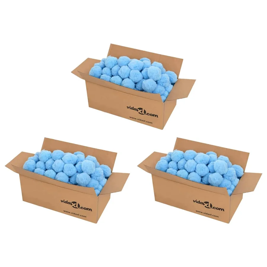 Boules anti-bactériennes filtrantes de piscine bleu 2100 g PE