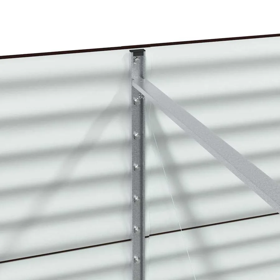 Lit surélevé Marron 240 x 80 x 81 cm Acier - 9
