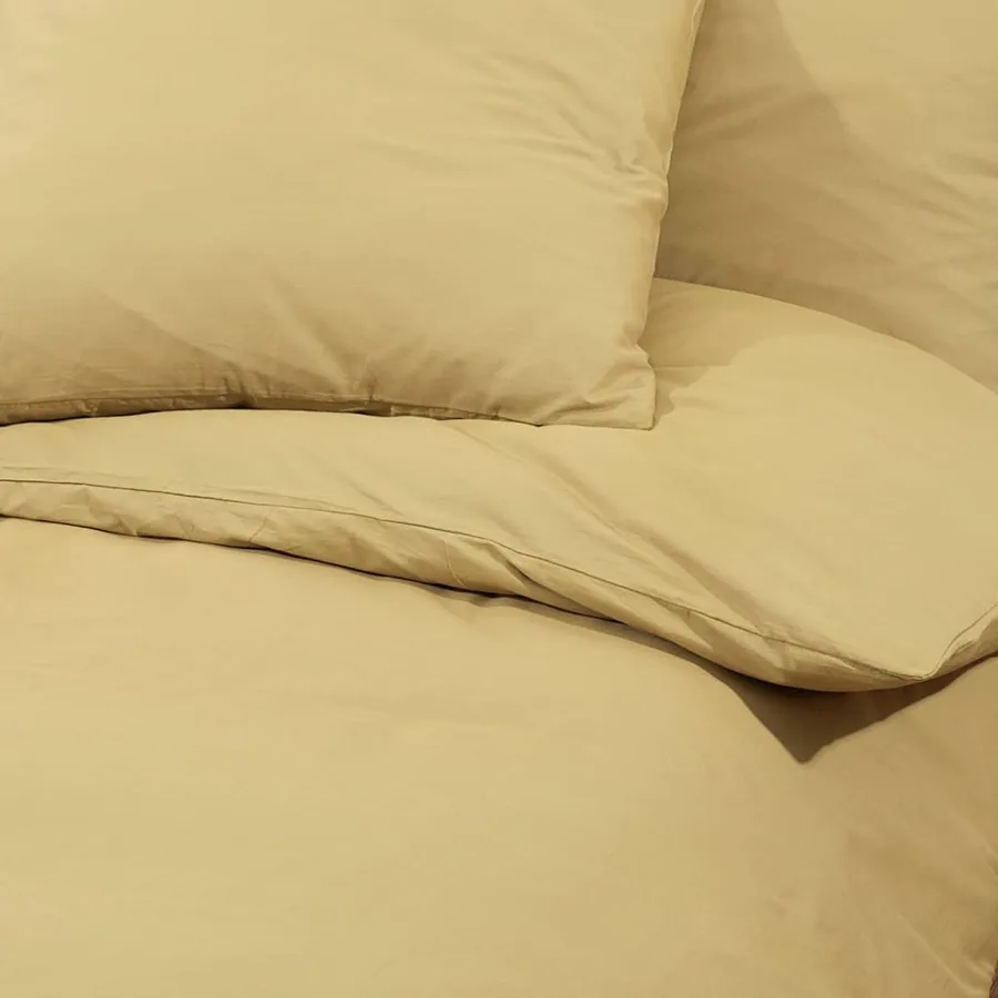Ensemble de housse de couette Taupe 220x240 cm Microfibre - 7