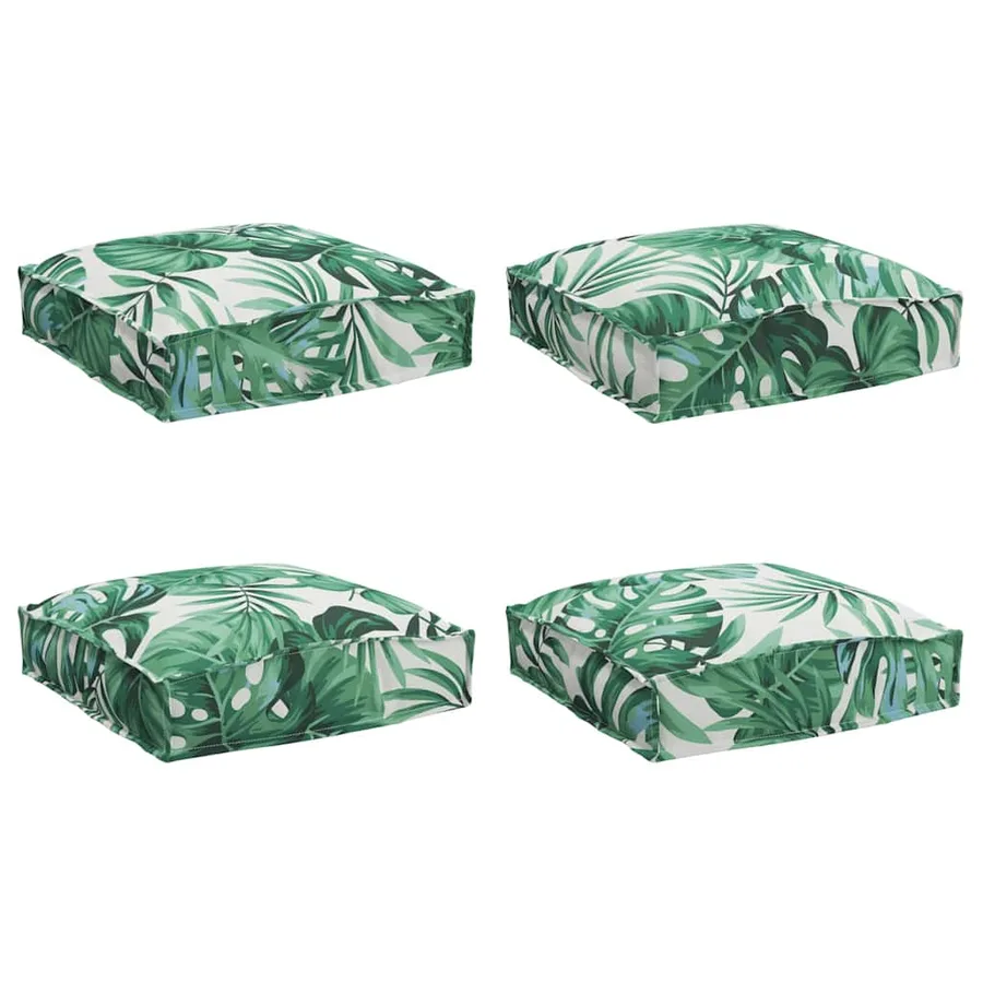 Coussin Feuille 4 pcs Motif feuille 40 x 40 x 8 cm Tissu Oxford - 2