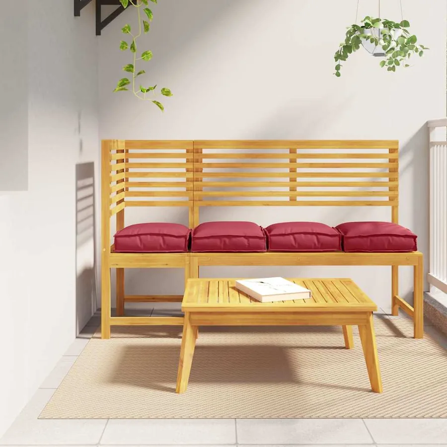 Coussin 4 pcs Bordeaux 40 x 40 x 8 cm Tissu Oxford