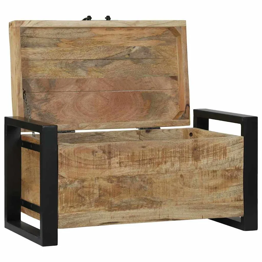 Coffres de rangement 60 x 30 x 30 cm Bois de manguier massif - 2