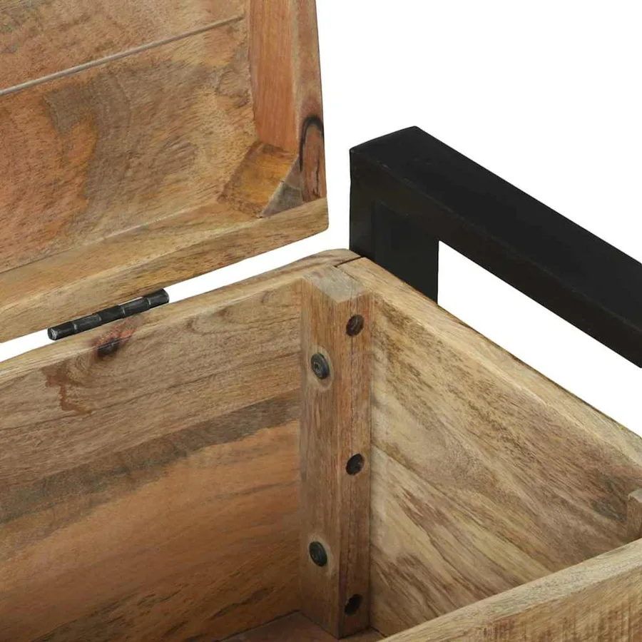 Coffres de rangement 60 x 30 x 30 cm Bois de manguier massif - 9