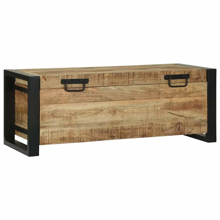Coffres de rangement 80 x 30 x 30 cm Bois de manguier massif - 4