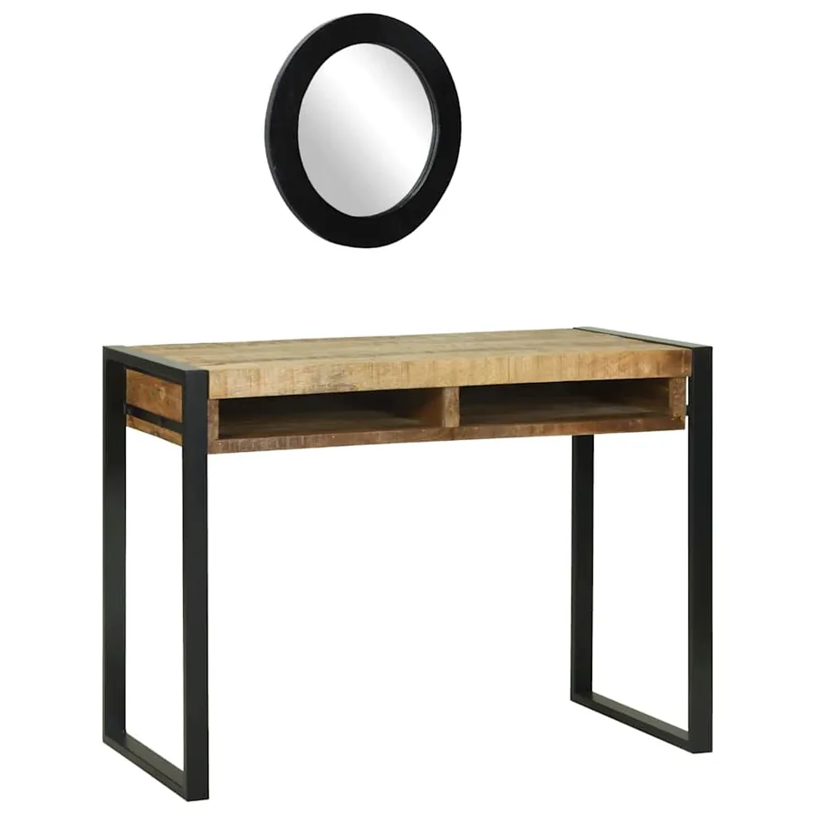 Table de Toilette avec étagère Marron Bois de manguier massif