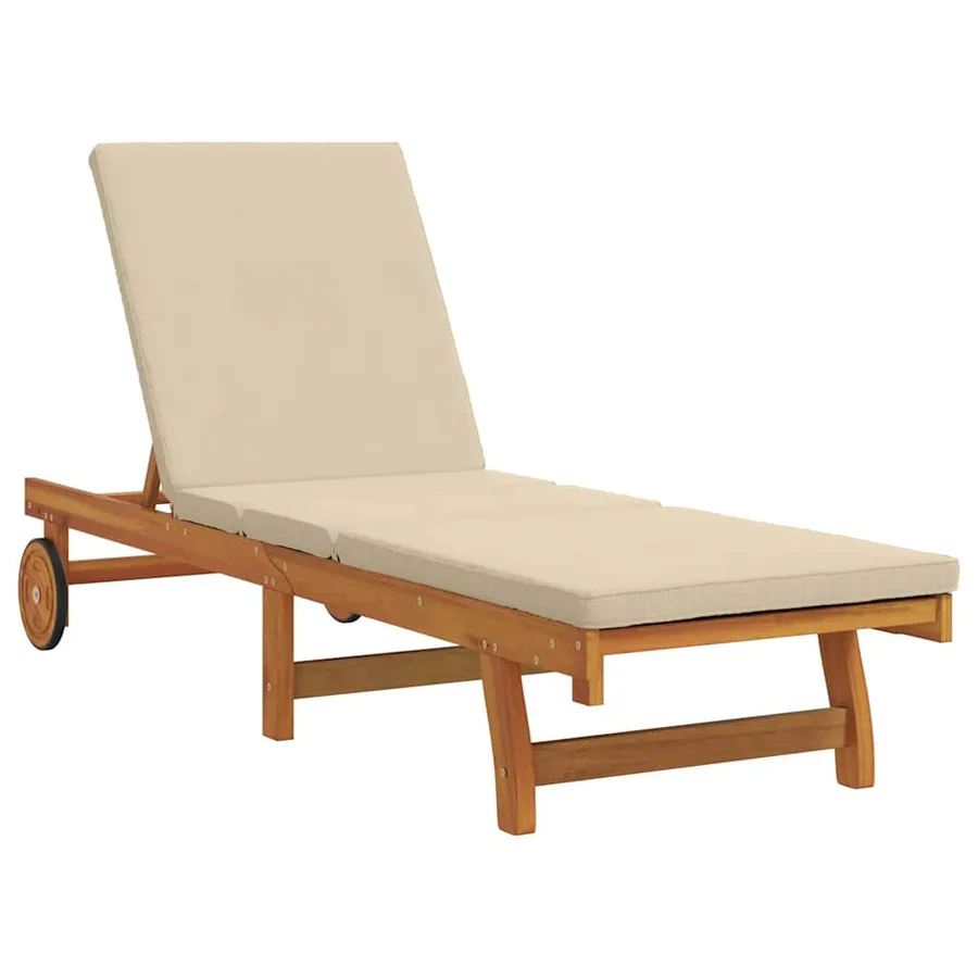Transat Marron 199 x 63 x 85 cm Bois d'Acacia Massif - 2
