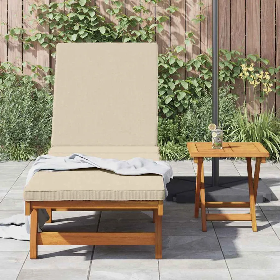 Transat 1-personne 2 pcs Marron Bois d'Acacia Massif - 3