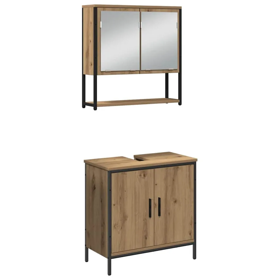 Ensemble de mobilier de salle de bain 4 pc Marron - 7