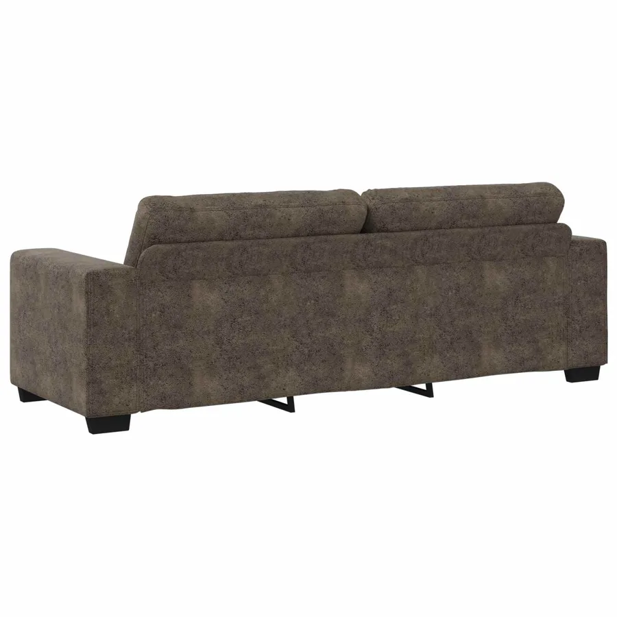 Canapé 3 pcs Gris foncé 221 x 80 x 80 cm Tissu en lin mélangé - 9