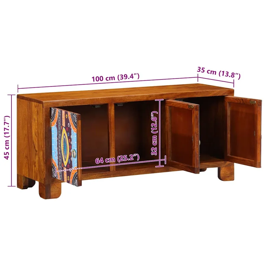 Banc à chaussures avec stockage Marron miel 100 x 35 x 45 cm - 12
