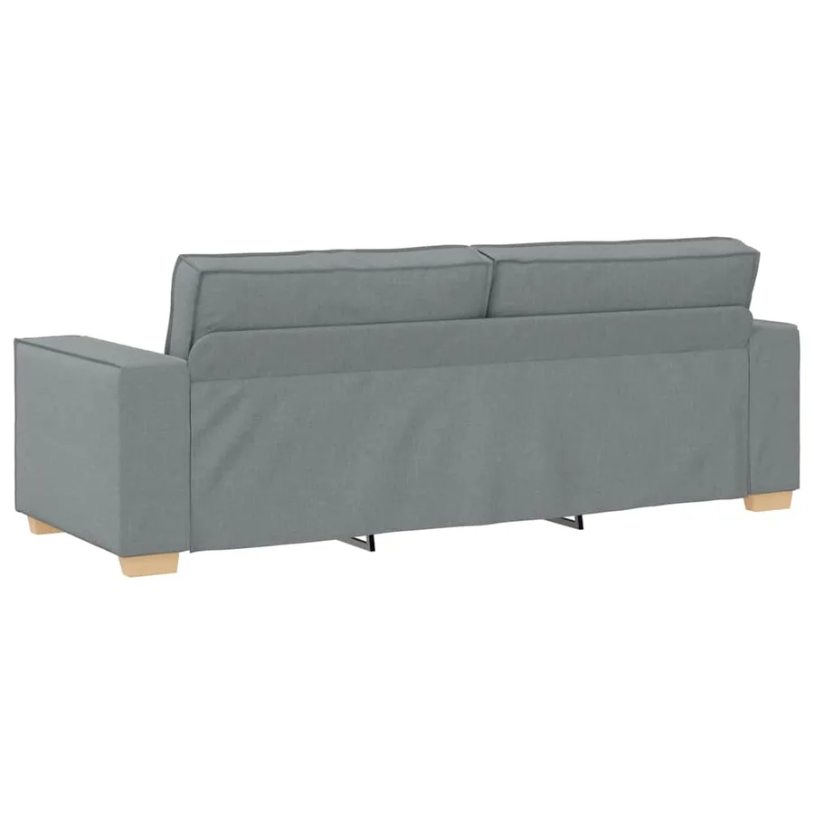 Canapé 3 places Gris clair 220x78x84 cm Tissu - 5