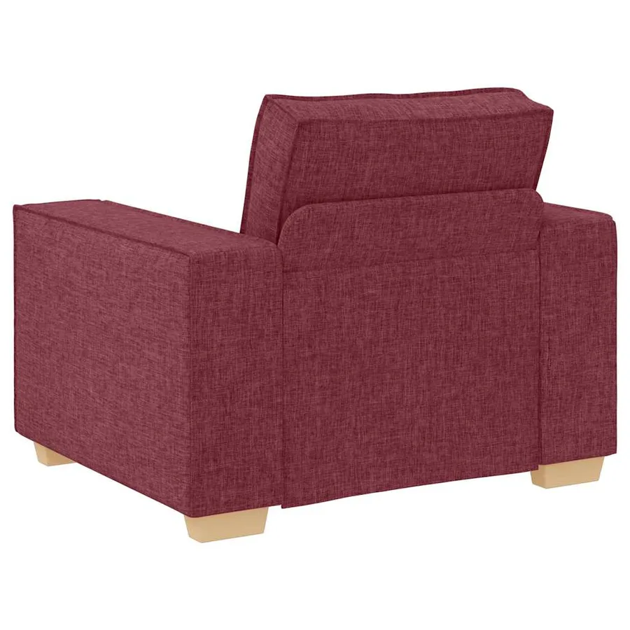 Canapé 3 pcs Bordeaux 220 x 80 x 84 cm Tissu en lin mélangé - 7
