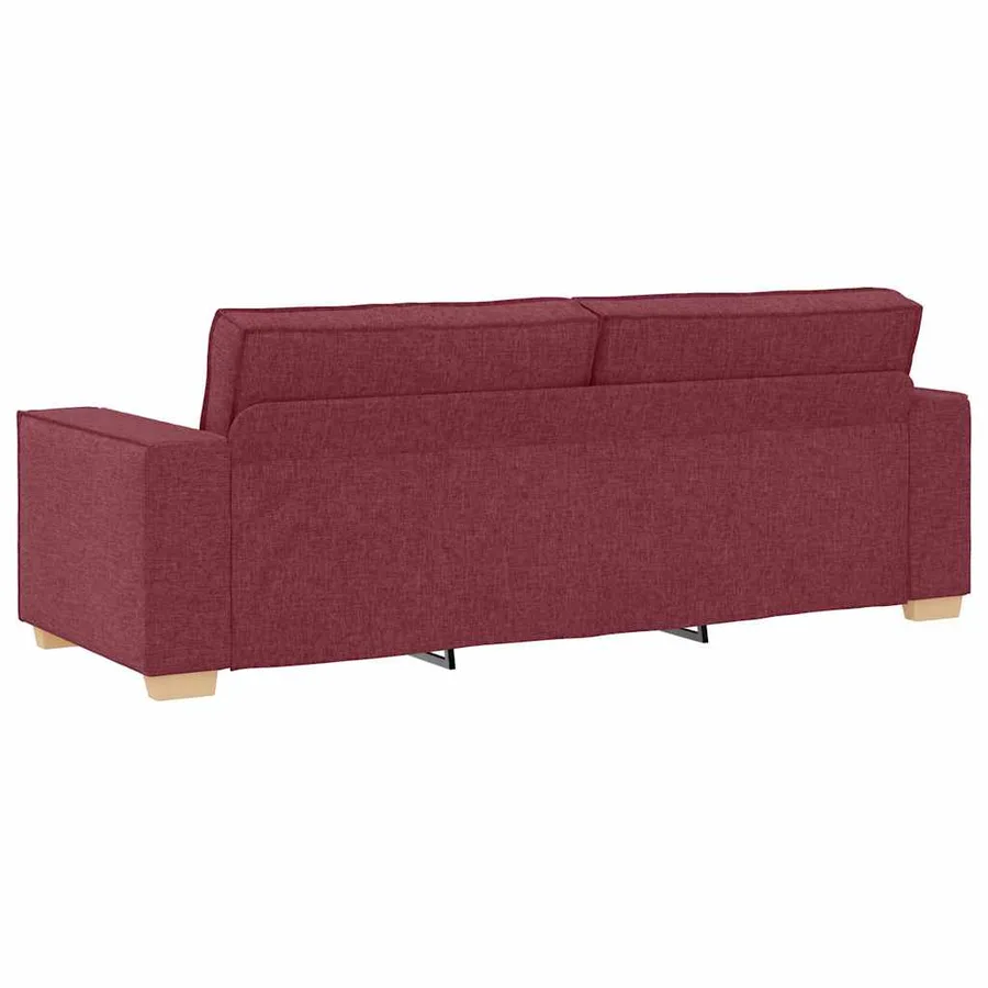 Canapé 3 pcs Bordeaux 220 x 80 x 84 cm Tissu en lin mélangé - 9