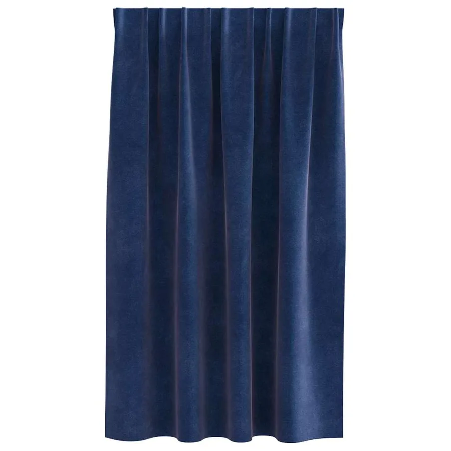 Rideaux occultants 2 pcs Bleu foncé 140 x 140 cm Velours - 4