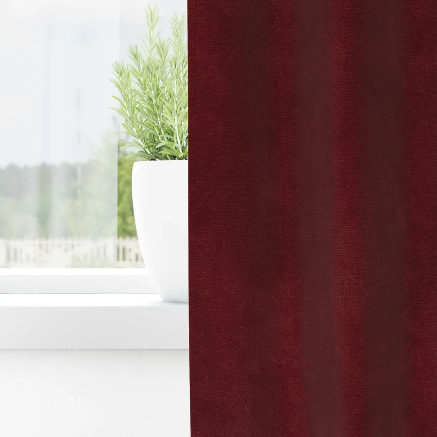 Rideaux occultants 2 pcs Bordeaux 140 x 175 cm Velours - 3
