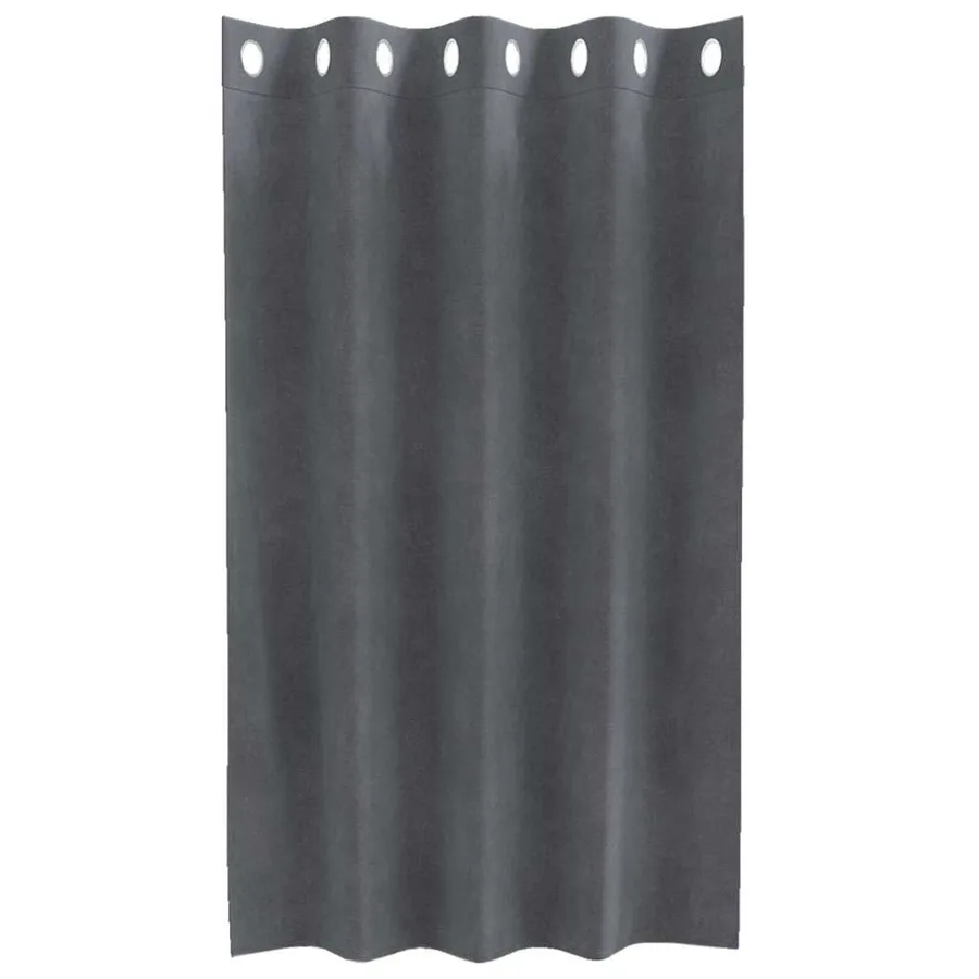 Rideaux occultants 2 pcs Gris clair 140 x 140 cm Velours - 4