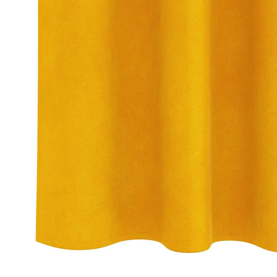 Rideaux occultants 2 pcs Jaune moutarde 140 x 245 cm Velours - 6