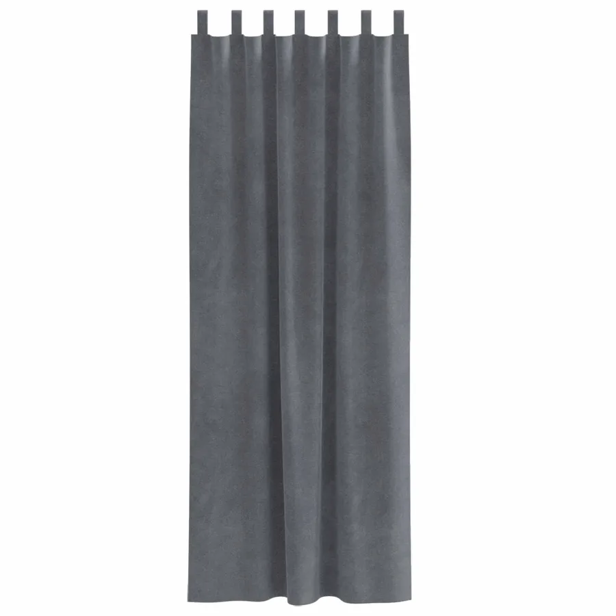 Rideaux occultants 2 pcs Gris clair 140 x 260 cm Velours - 4