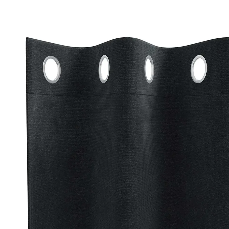 Rideaux occultants 2 pcs Noir 140 x 245 cm Velours - 5