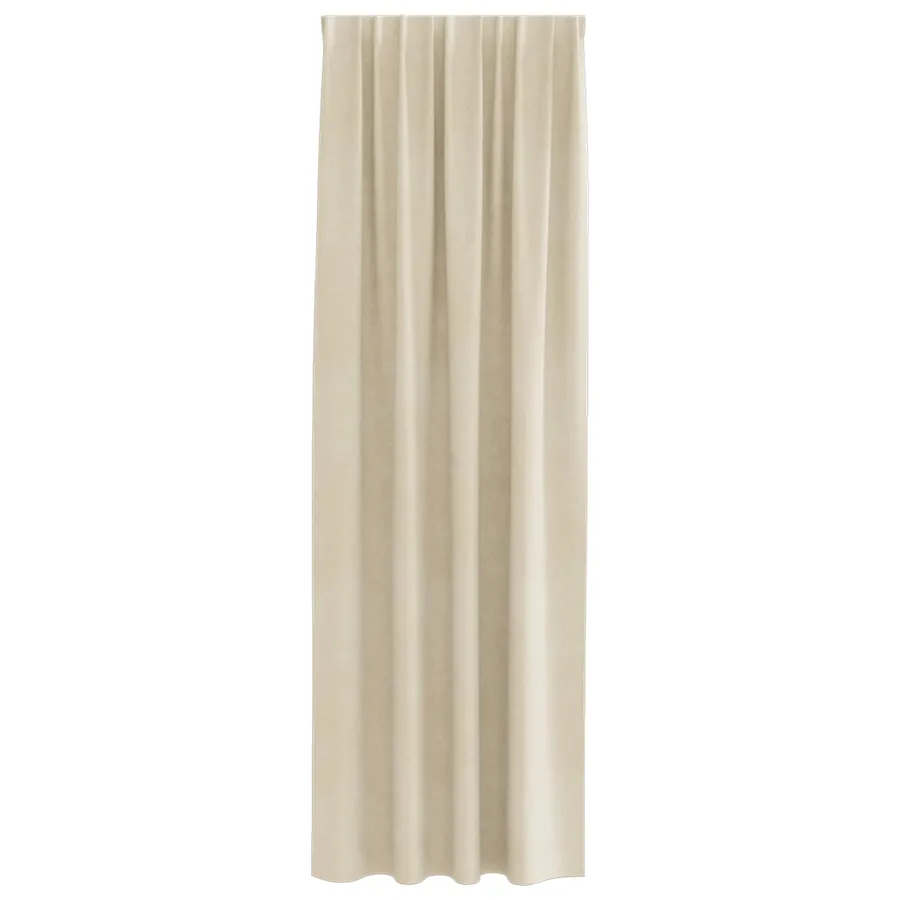 Rideaux occultants 2 pcs Crème 140 x 260 cm Velours - 4