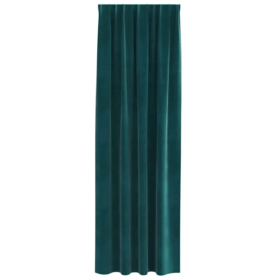 Rideaux occultants 2 pcs Vert foncé 140 x 225 cm Velours - 4