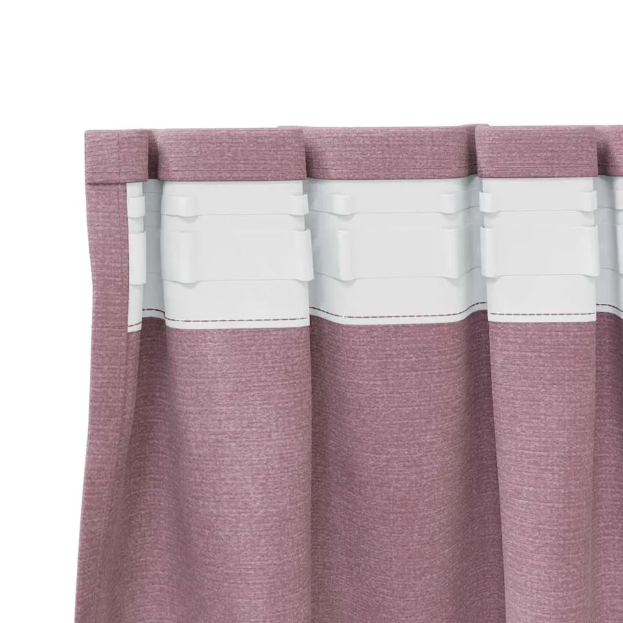 Rideaux occultants 2 pcs Rose foncé 140 x 140 cm Velours - 5