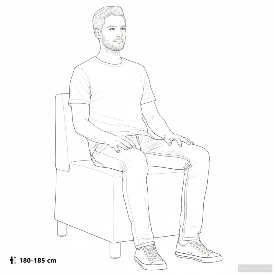 Fauteuil crème 55 cm similicuir - 8