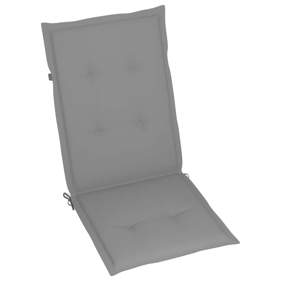 Chaises inclinables de jardin et coussins lot de 8 Gris Acacia - 10