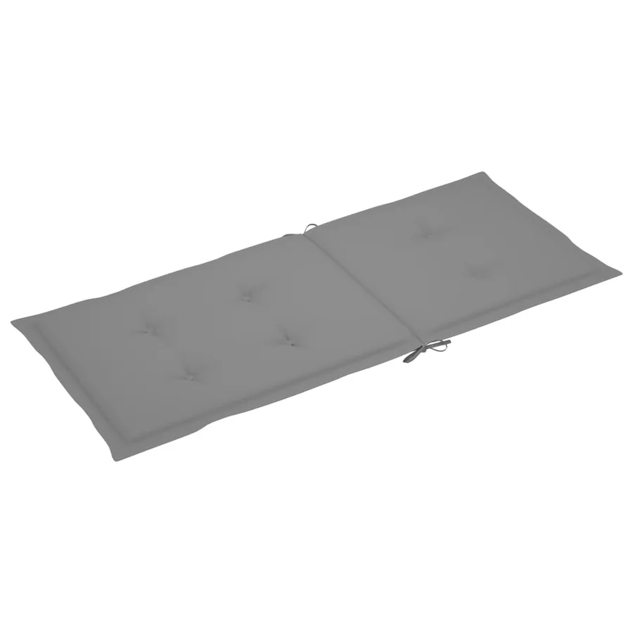 Chaises inclinables de jardin et coussins lot de 8 Gris Acacia - 9