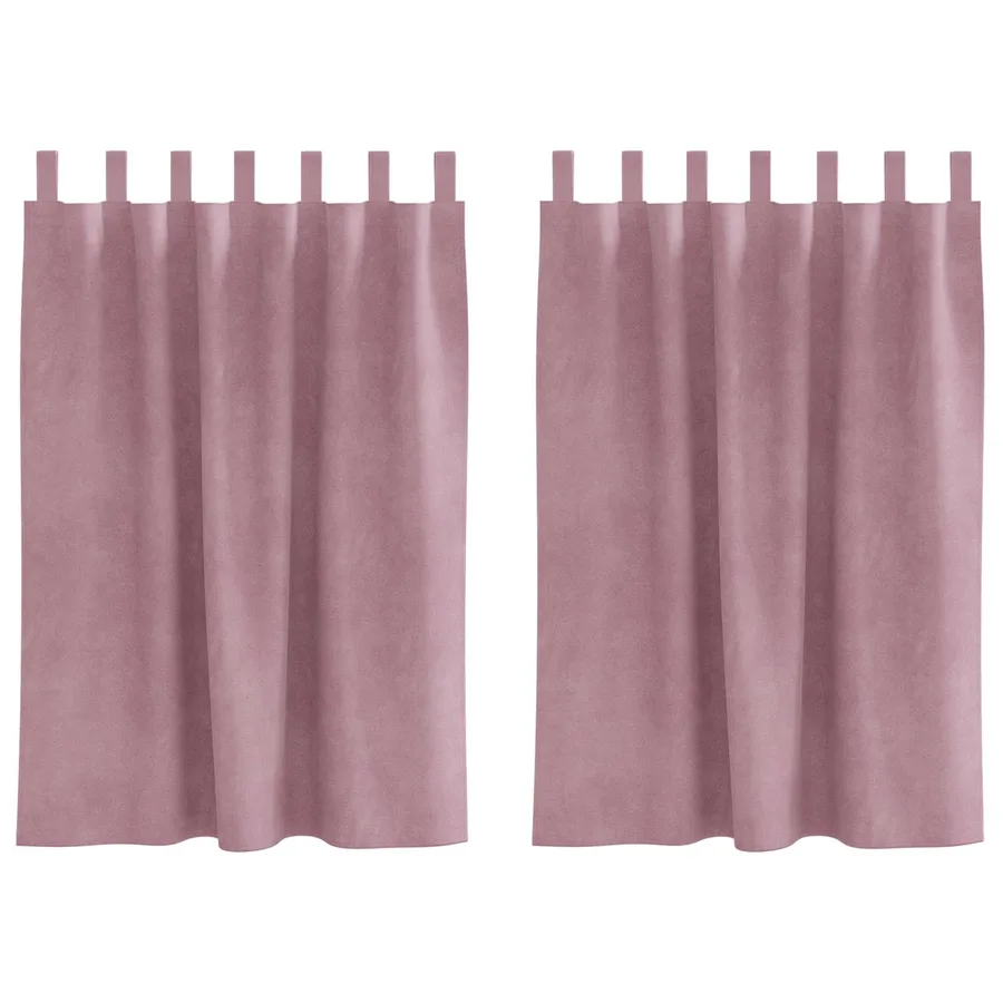 Rideaux occultants 2 pcs Rose foncé 140 x 140 cm Velours - 2