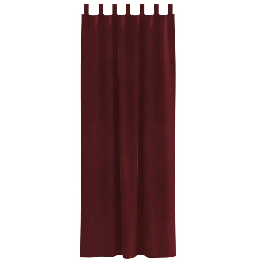 Rideaux occultants 2 pcs Bordeaux 140 x 225 cm Velours - 4