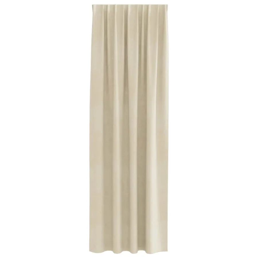 Rideaux occultants 2 pcs Crème 140 x 225 cm Velours - 4
