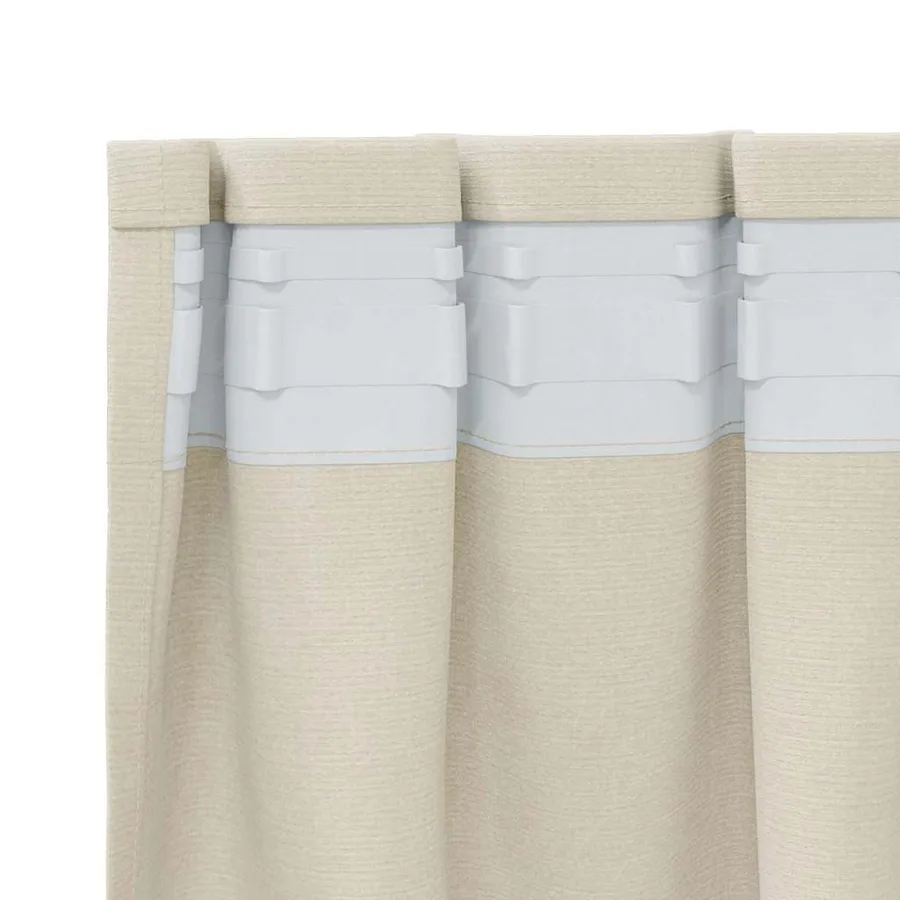 Rideaux occultants 2 pcs Crème 140 x 225 cm Velours - 5