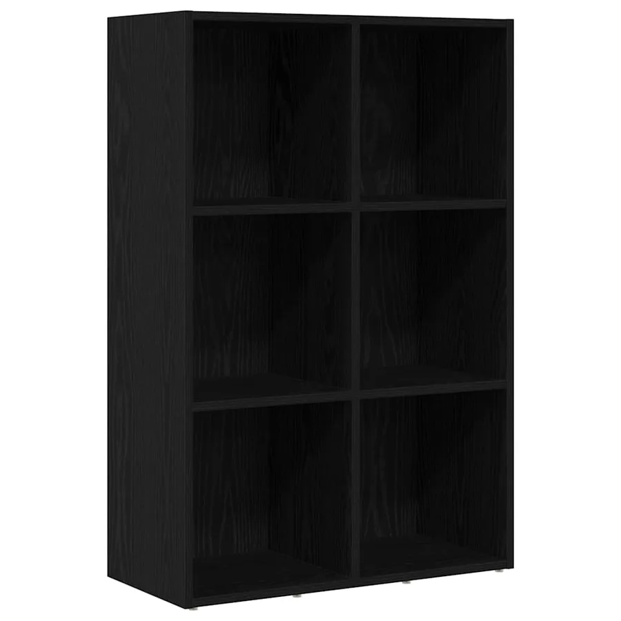 Bibliothèque en chêne noir 66 x 30 x 98 cm bois d'ingénierie - 2