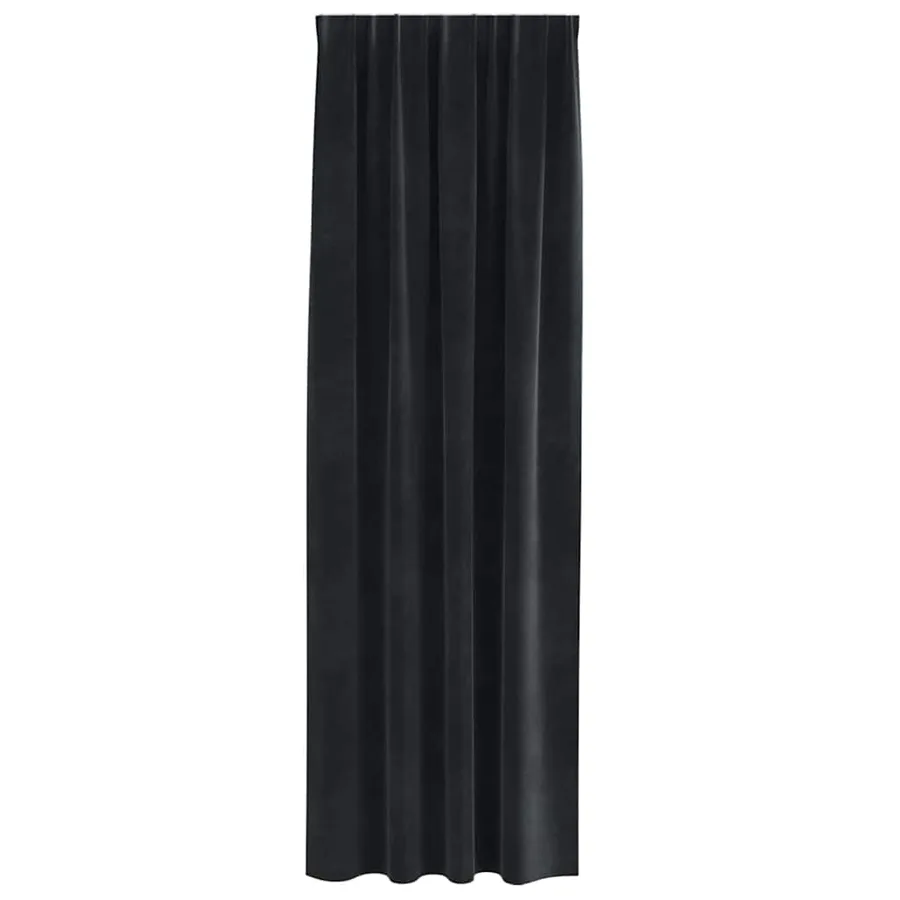 Rideaux occultants 2 pcs Noir 140 x 260 cm Velours - 4
