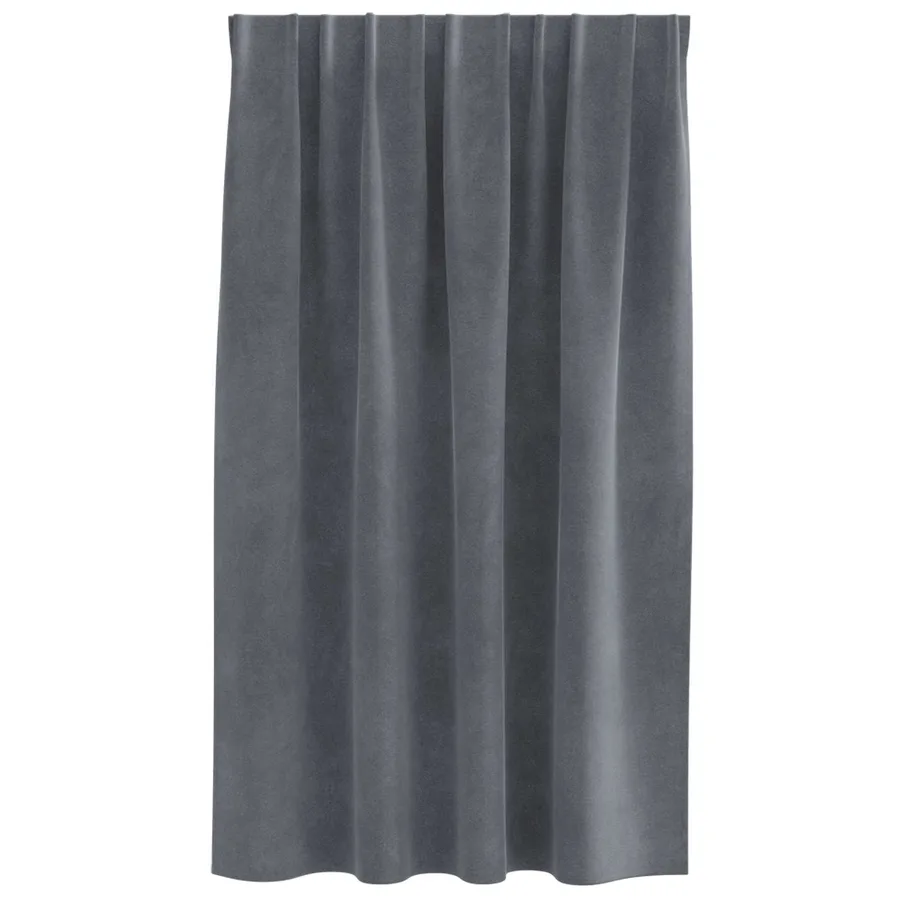 Rideaux occultants 2 pcs Gris clair 140 x 140 cm Velours - 4