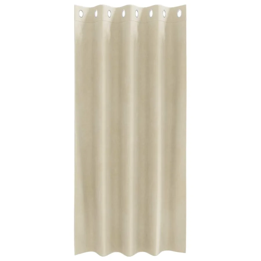 Rideaux occultants 2 pcs Crème 140 x 175 cm Velours - 4
