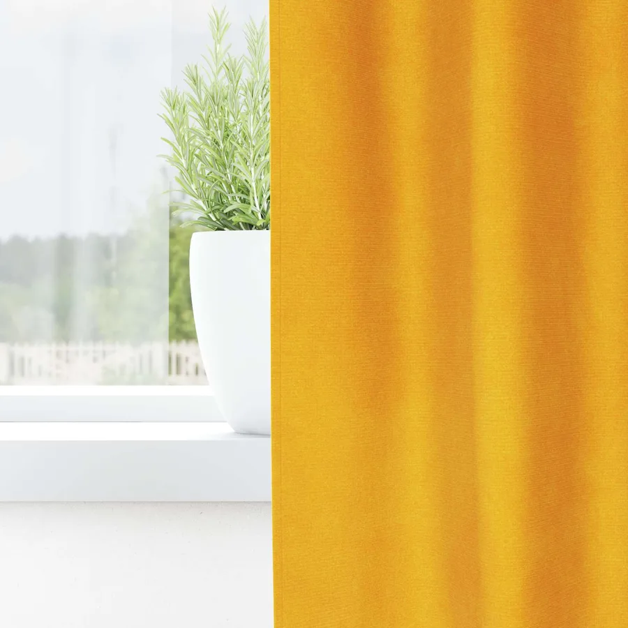 Rideaux occultants 2 pcs Jaune moutarde 140 x 245 cm Velours - 3