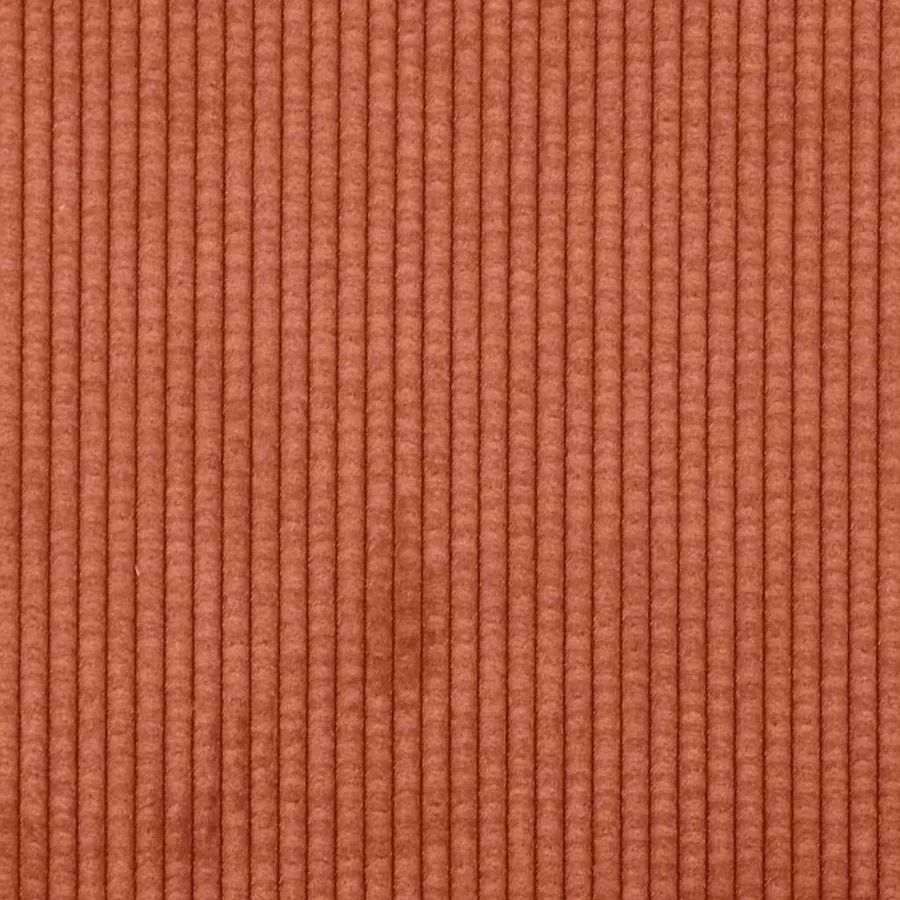 Canapé deux places rouge orangé 180x77x82 cm en tissu velours côtelé - 8