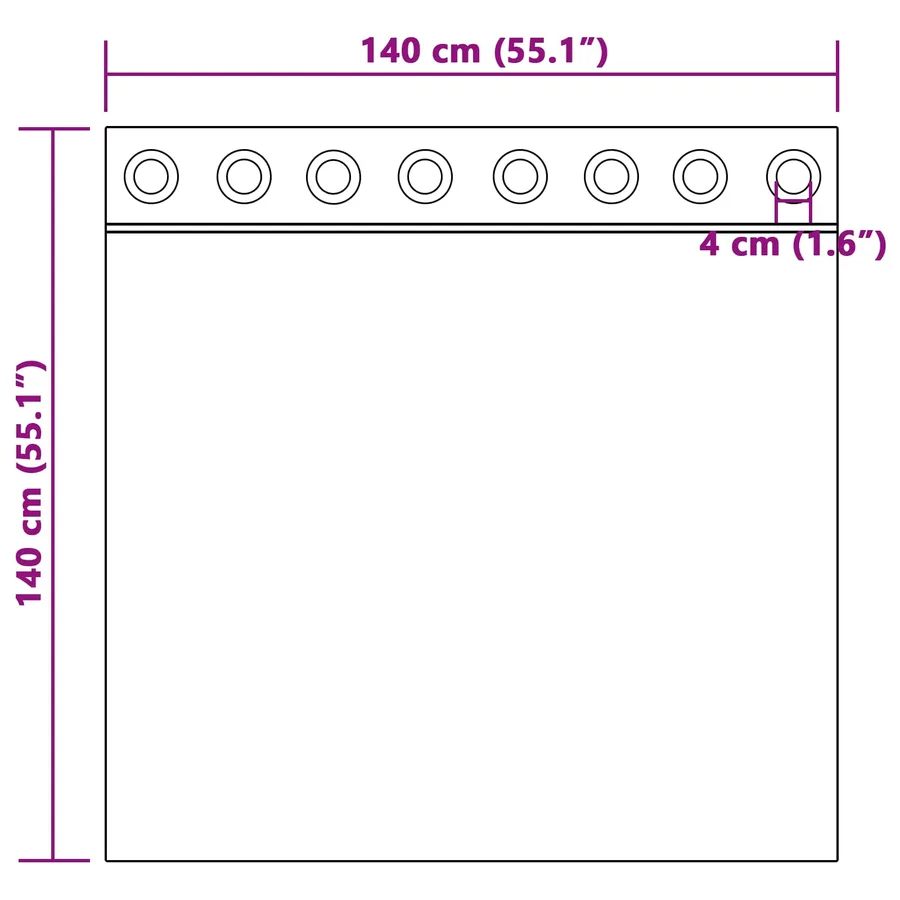 Rideaux occultants 2 pcs Vert foncé 140 x 140 cm Velours - 8