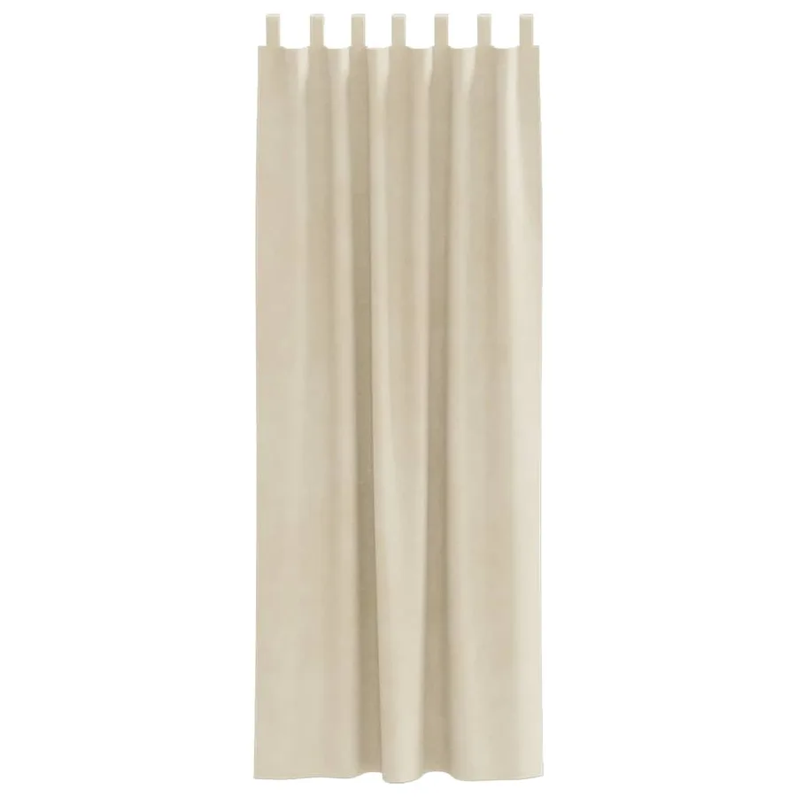 Rideaux occultants 2 pcs Crème 140 x 245 cm Velours - 4