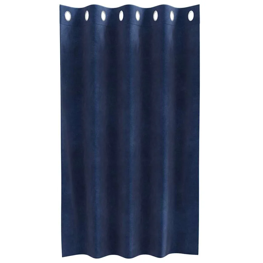 Rideaux occultants 2 pcs Bleu foncé 140 x 140 cm Velours - 4