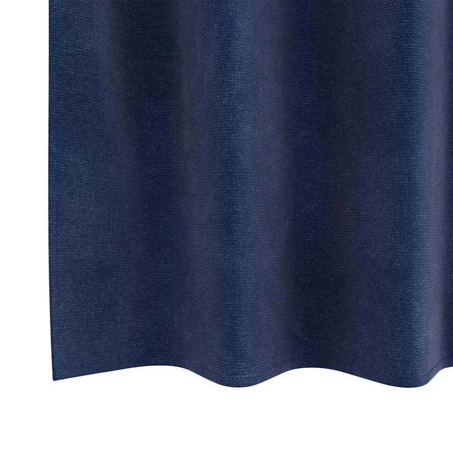 Rideaux occultants 2 pcs Bleu foncé 140 x 140 cm Velours - 6