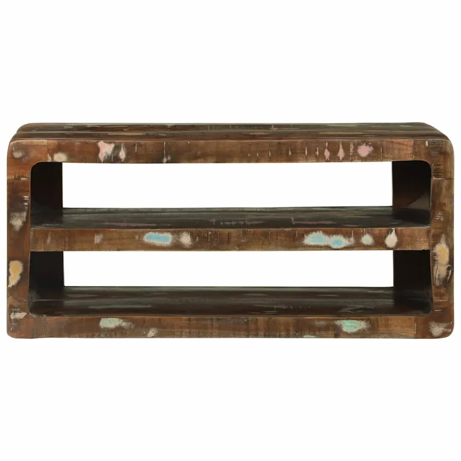 Meuble TV 80 x 32 x 36 cm Bois massif de récupération - 3