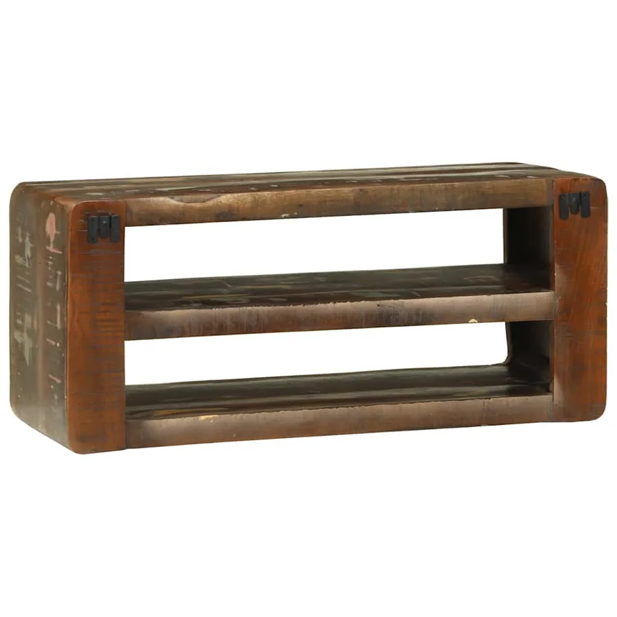 Meuble TV 80 x 32 x 36 cm Bois massif de récupération - 5