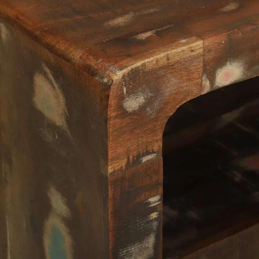 Meuble TV 80 x 32 x 36 cm Bois massif de récupération - 8