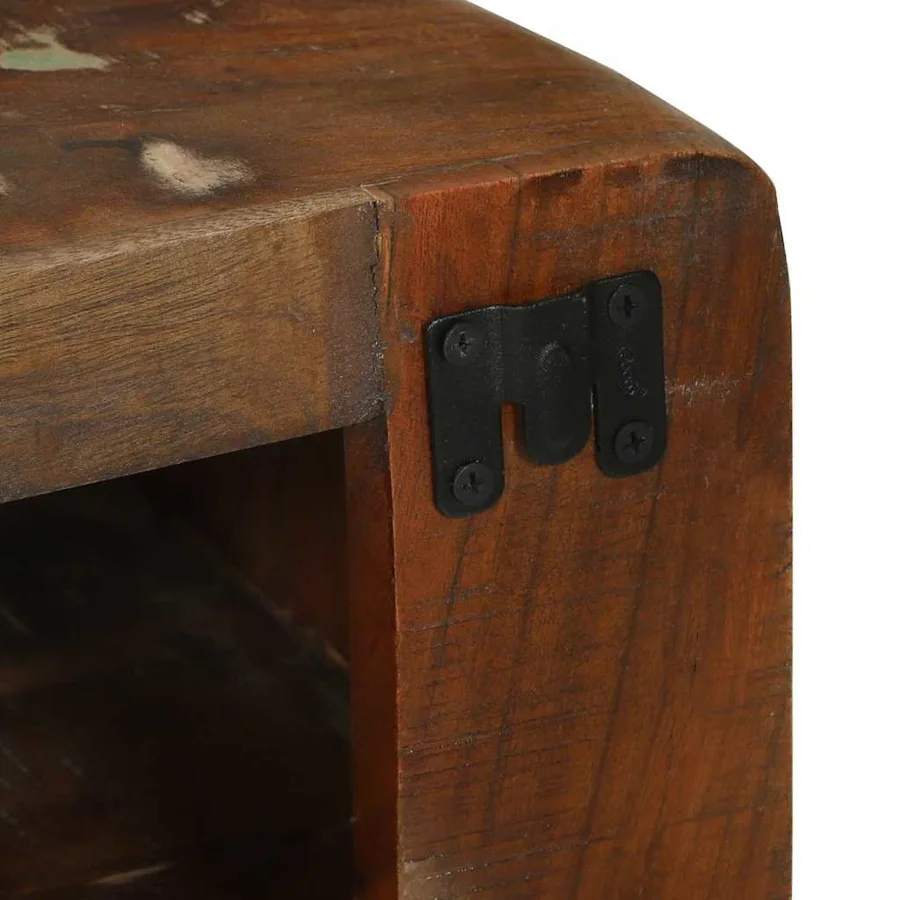 Meuble TV 80 x 32 x 36 cm Bois massif de récupération - 9